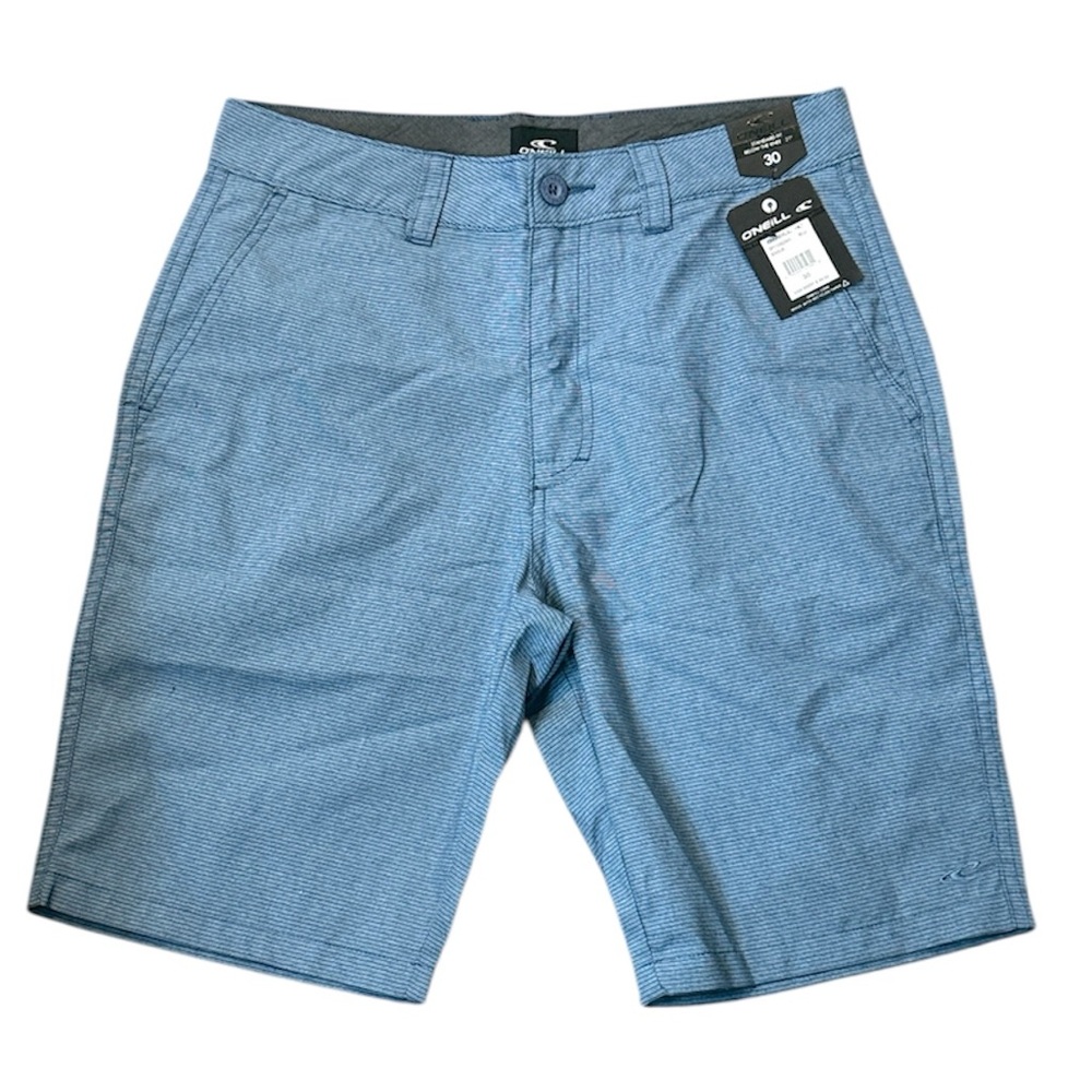 O'Neill Men's Microfiber Blend Short Size 30 Blue Digit Stripe Standard Fit NWT